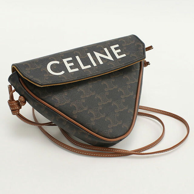 中古 セリーヌ 斜め掛け ショルダーバッグ レディース ブランド CELINE トリオンフキャンバス ブラウン バッグ USDCE97722011