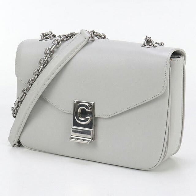中古 セリーヌ ショルダーバッグ レディース ブランド CELINE チェーン レザー 18725 3BFB グレー バッグ USDCE98049011