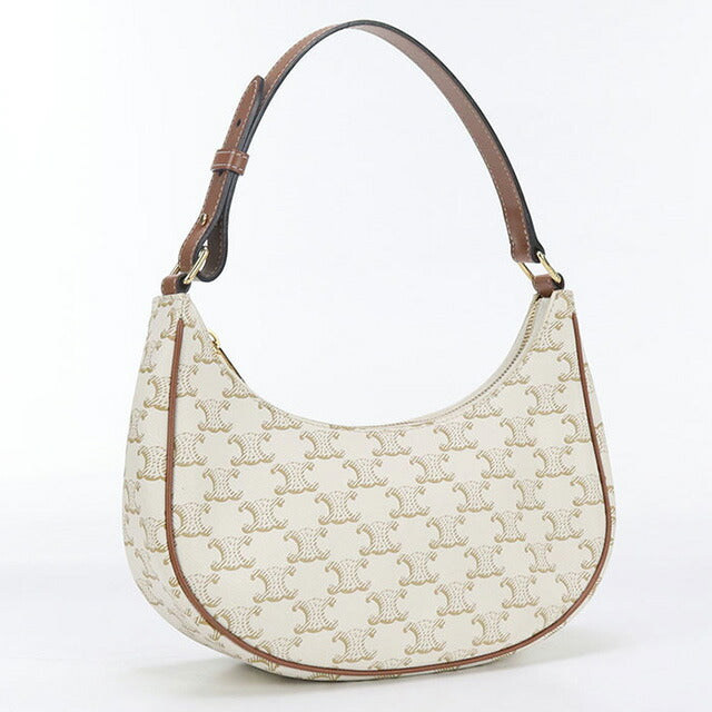 中古 セリーヌ ショルダーバッグ レディース ブランド CELINE トリオンフキャンバス アヴァ ワンショルダー 193952BZJ.01BC ホワイト USDCE98479011