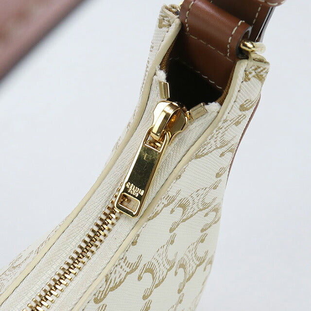 中古 セリーヌ ショルダーバッグ レディース ブランド CELINE トリオンフキャンバス アヴァ ワンショルダー 193952BZJ.01BC ホワイト USDCE98479011
