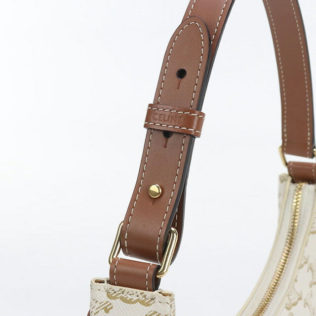 中古 セリーヌ ショルダーバッグ レディース ブランド CELINE トリオンフキャンバス アヴァ ワンショルダー 193952BZJ.01BC ホワイト USDCE98479011