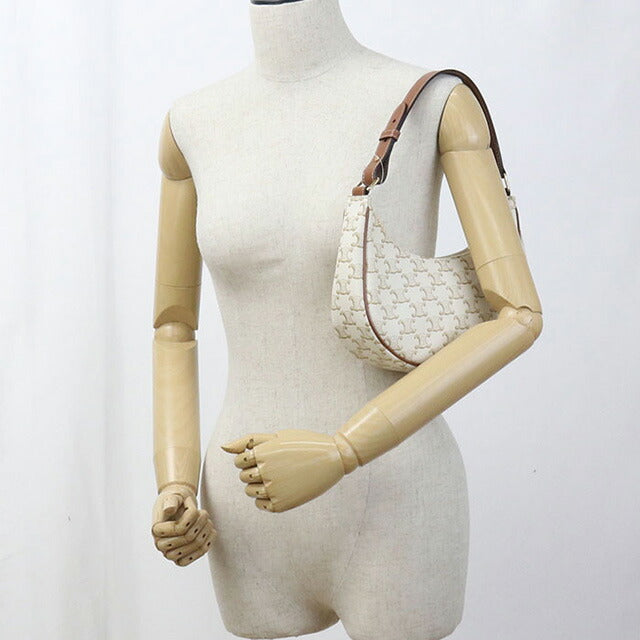 中古 セリーヌ ショルダーバッグ レディース ブランド CELINE トリオンフキャンバス アヴァ ワンショルダー 193952BZJ.01BC ホワイト USDCE98479011