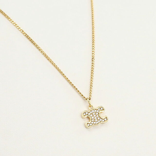 中古 セリーヌ ネックレス レディース ブランド CELINE ゴールド アクセサリー USDCE98527011