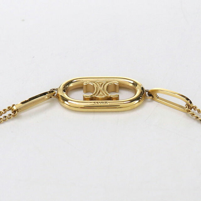中古 セリーヌ ネックレス レディース ブランド CELINE トリオンフ 46S896BRA ゴールド アクセサリー USDCE98688011