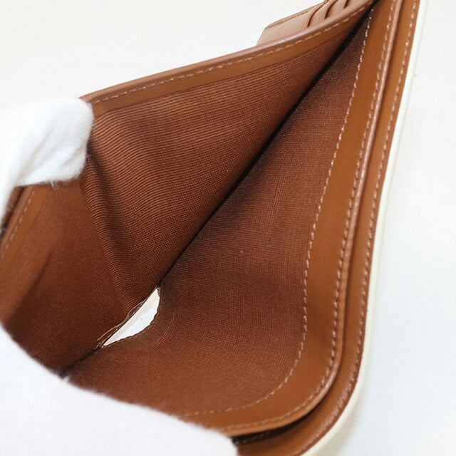 中古 セリーヌ 二折財布 メンズ ブランド CELINE トリオンフキャンバス バイフォールドウォレット レザー 10C87 ホワイト 財布 USDCE98901011