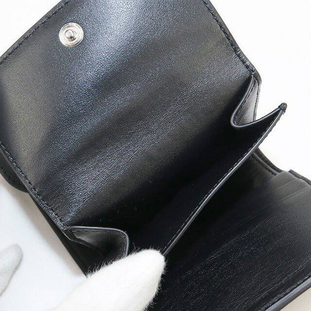 中古 セリーヌ 三折財布 レディース ブランド CELINE スモール フラップウォレット 10D78 3DPV ブラック 財布 USDCE99142011