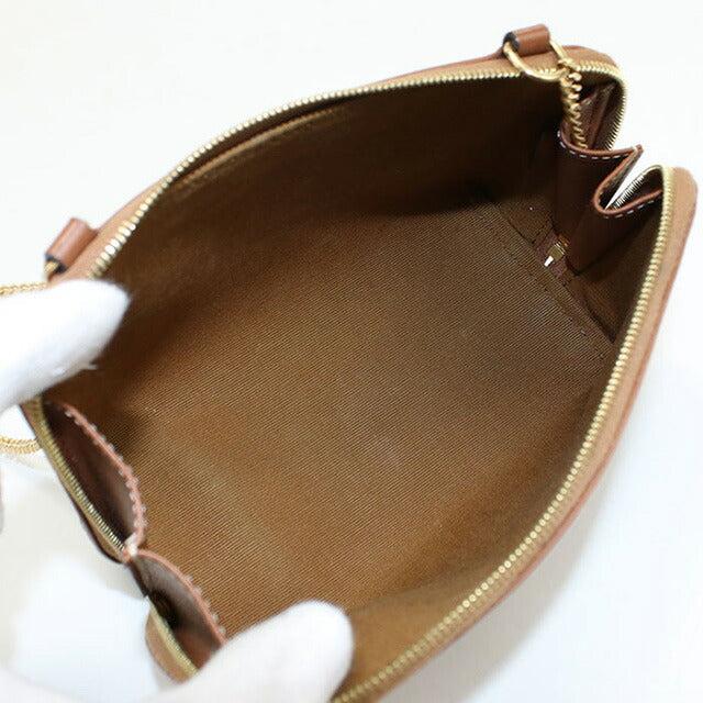 中古 セリーヌ 斜め掛け ショルダーバッグ レディース ブランド CELINE トリオンフキャンバス チェーンクラッチ 10E382CBX.04LU ブラウン USDCE99709011