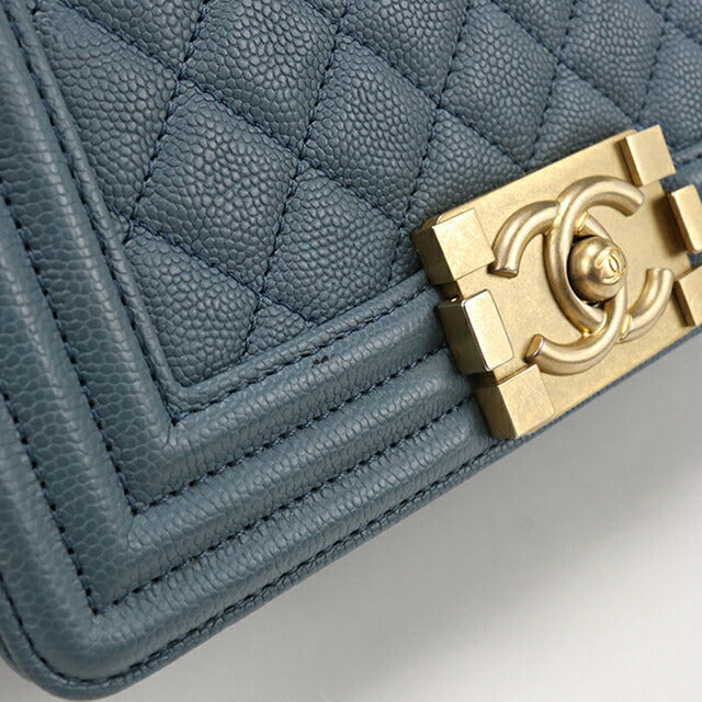 中古 シャネル ショルダーバッグ レディース ブランド CHANEL ボーイシャネル チェーン ブルー バッグ USDCH100029011
