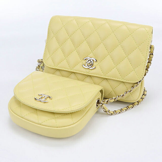 二手 CHANEL 单肩包 女士品牌 CHANEL 马特拉斯链条黄包 USDCH100158011