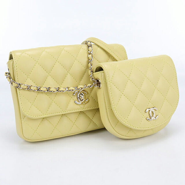 二手 CHANEL 单肩包 女士品牌 CHANEL 马特拉斯链条黄包 USDCH100158011