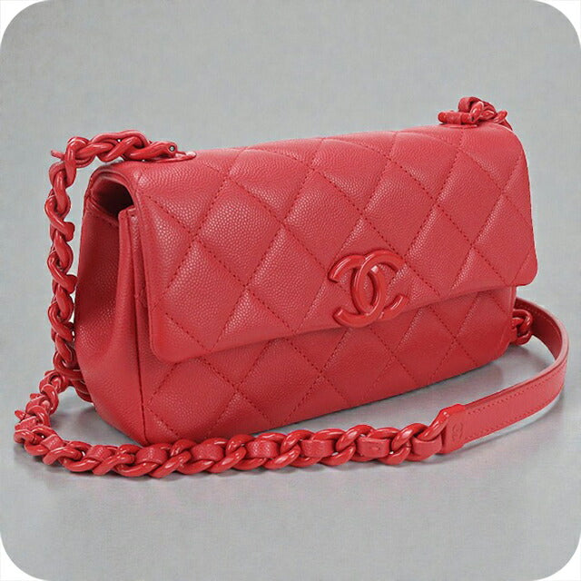 二手 CHANEL 斜挎单肩包 女士品牌 CHANEL 马特拉斯链条红色包 USDCH100160011