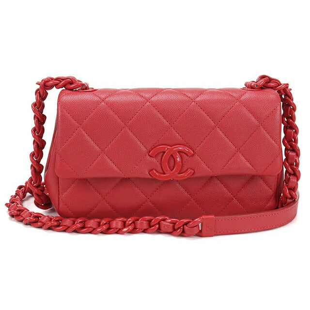 二手 CHANEL 斜挎单肩包 女士品牌 CHANEL 马特拉斯链条红色包 USDCH100160011