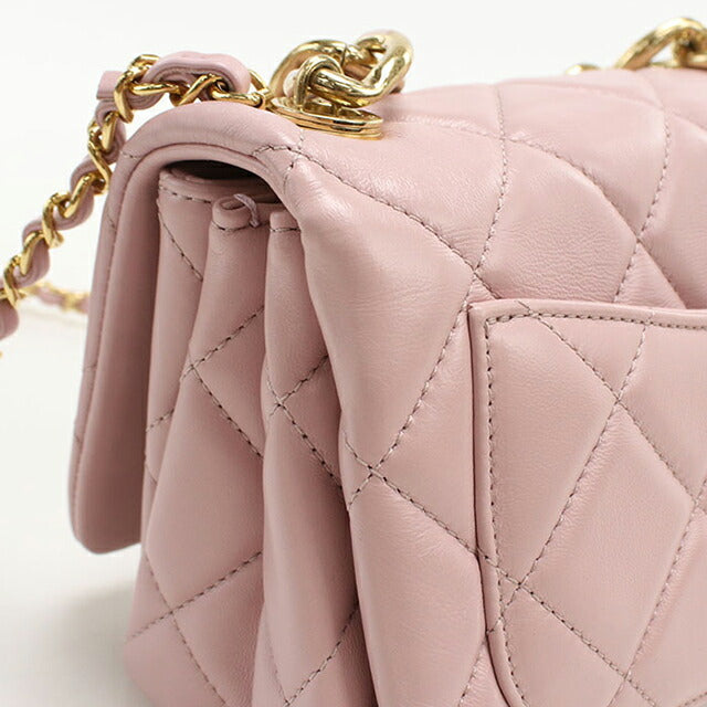 中古 シャネル 斜め掛け ショルダーバッグ レディース ブランド CHANEL マトラッセ チェーン ピンク バッグ USDCH100191011