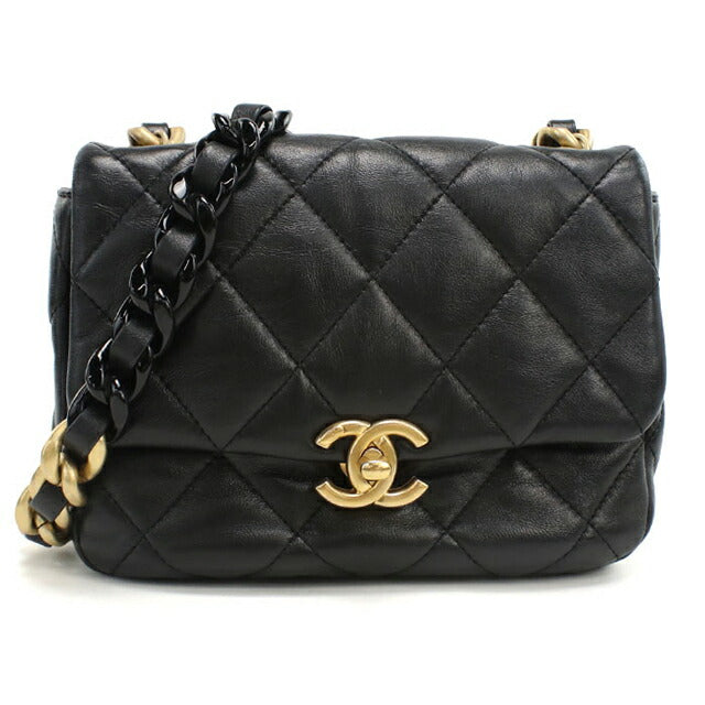 中古 シャネル ショルダーバッグ レディース ブランド CHANEL マトラッセ チェーンショルダーバッグ ブラック バッグ USDCH100391011