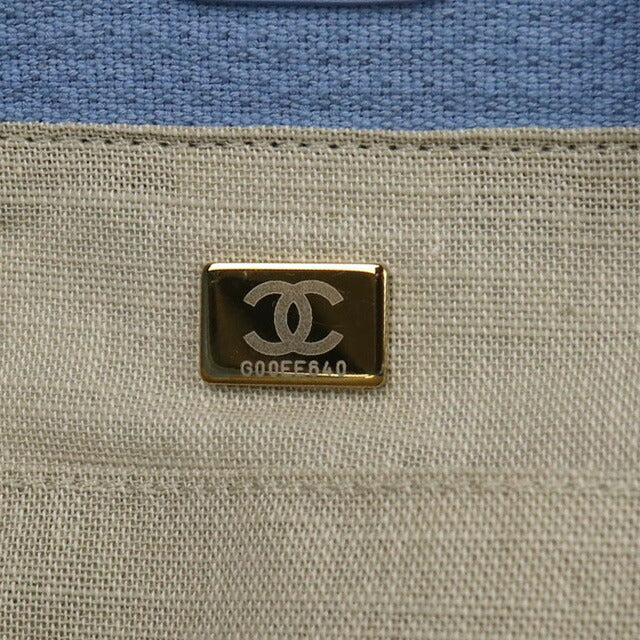 Used CHANEL tote bag ladies brand CHANEL Deauville 2WAY AS3257 blue bag USDCH100587011