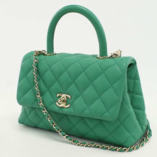 二手 CHANEL 手提包 女士品牌 CHANEL Matelasse 2WAY 绿色包 USDCH100744011