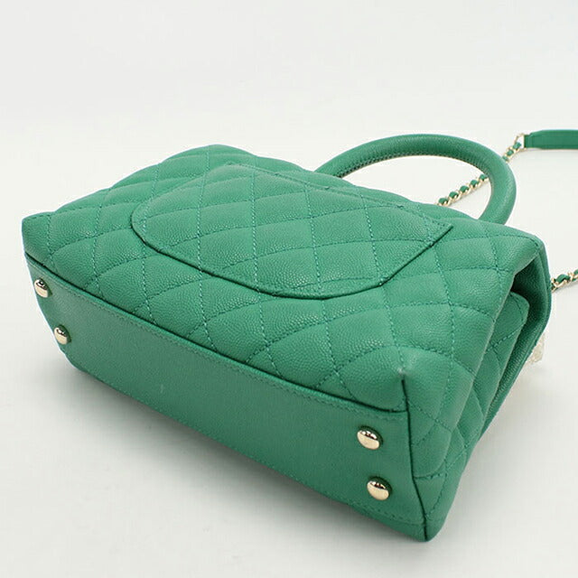 二手 CHANEL 手提包 女士品牌 CHANEL Matelasse 2WAY 绿色包 USDCH100744011