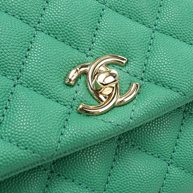 二手 CHANEL 手提包 女士品牌 CHANEL Matelasse 2WAY 绿色包 USDCH100744011