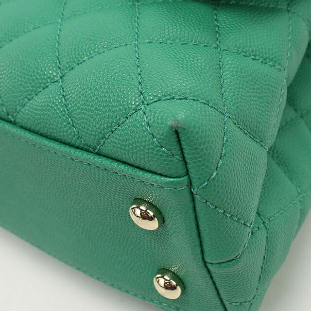 二手 CHANEL 手提包 女士品牌 CHANEL Matelasse 2WAY 绿色包 USDCH100744011