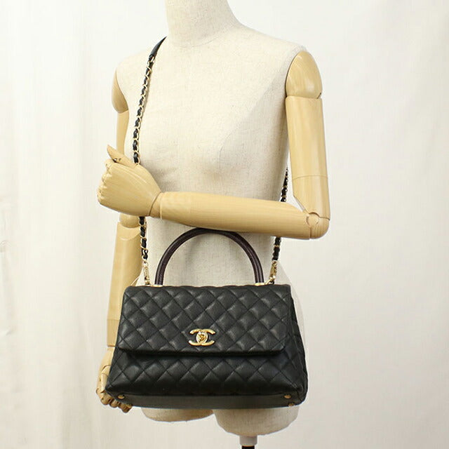 二手CHANEL手提包女士品牌CHANEL Matelasse 2WAY手提包黑色包USDCH100759011