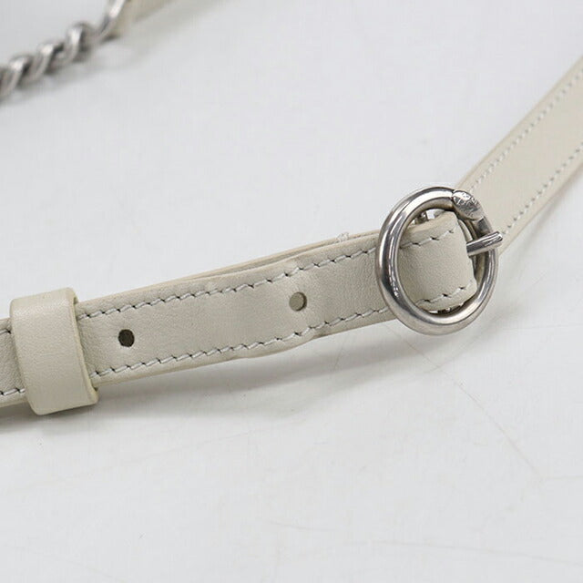 中古 シャネル 斜め掛け ショルダーバッグ レディース ブランド CHANEL チェーン レザー ホワイト バッグ USDCH101305011