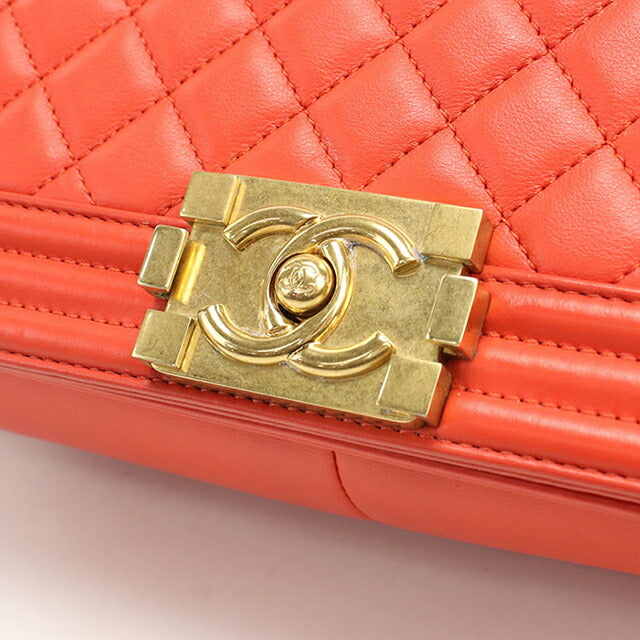 中古 シャネル ショルダーバッグ レディース ブランド CHANEL ボーイシャネル チェーンショルダーバッグ A67086 レッド バッグ USDCH101500011