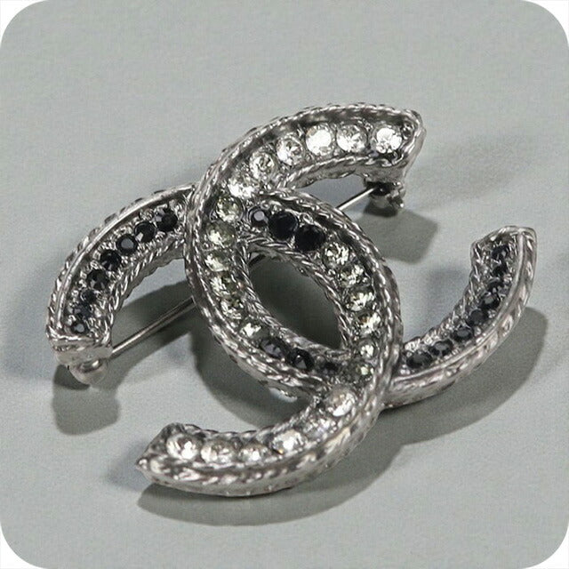 中古 シャネル ブローチ レディース ブランド CHANEL ココマーク グレー 小物 USDCH102989011