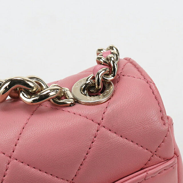 中古 シャネル 斜め掛け ショルダーバッグ レディース ブランド CHANEL マトラッセ チェーン ピンク バッグ USDCH103401011