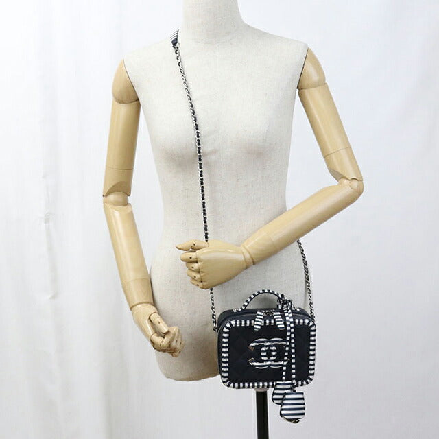 中古 シャネル ショルダーバッグ レディース ブランド CHANEL CCフィリグリー 2WAYバニティバッグ A93342 ネイビー バッグ USDCH103495011