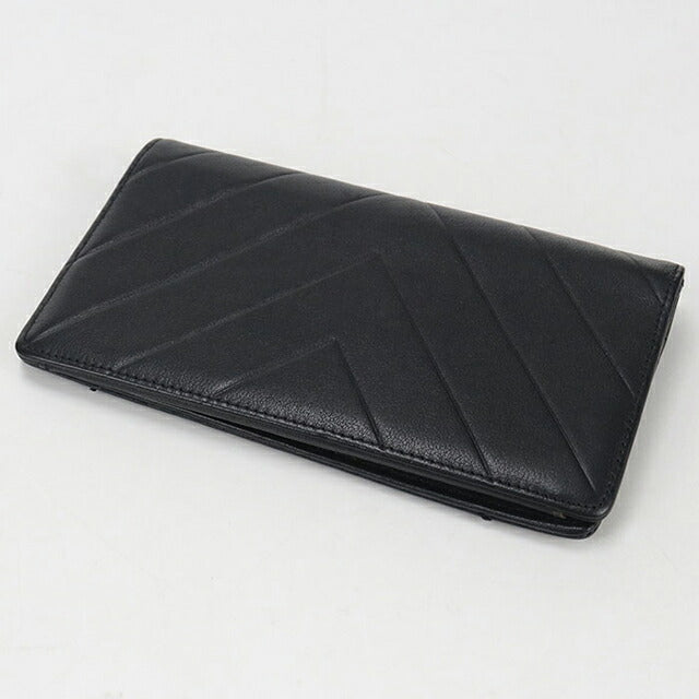 Used CHANEL long wallet bi-fold ladies brand CHANEL leather black USDCH108308011