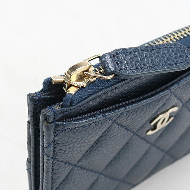 二手 CHANEL 零钱包 女士品牌 CHANEL Matelasse 卡包 蓝色 USDCH116894011