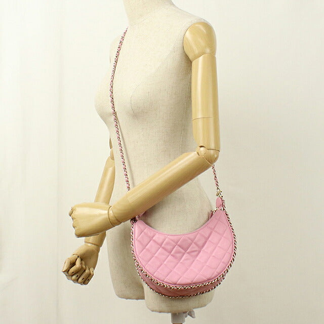 中古 シャネル ショルダーバッグ レディース ブランド CHANEL マトラッセ スモール ホーボーバッグ AS3917 ピンク USDCH117755011