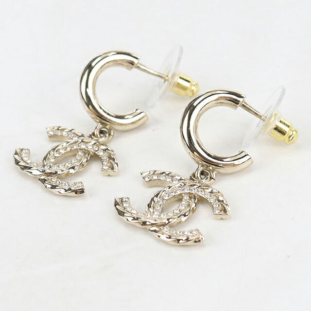 中古 シャネル ピアス レディース ブランド CHANEL ココマーク ラインストーン ゴールド アクセサリー USDCH120789011