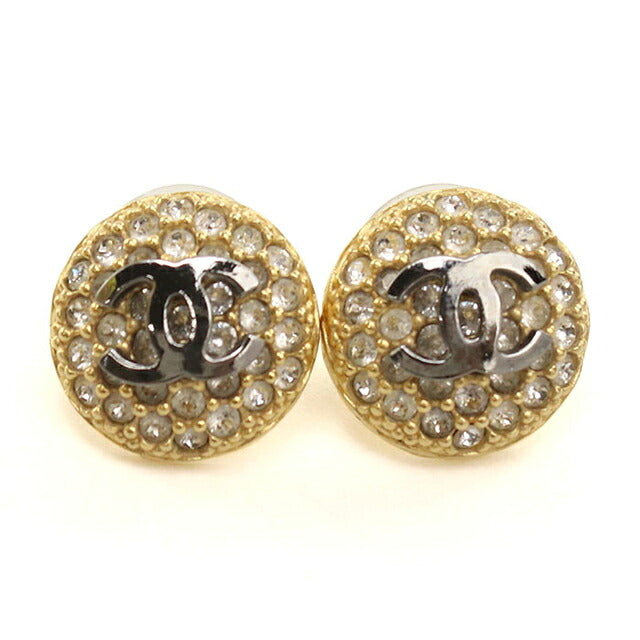 中古 シャネル ピアス レディース ブランド CHANEL ラインストーン ゴールド アクセサリー USDCH120962011