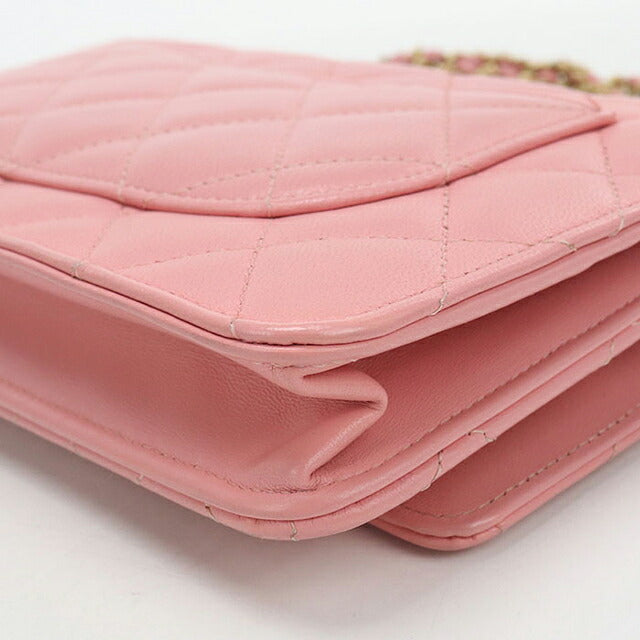 中古 シャネル チェーンウォレット レディース ブランド CHANEL マトラッセ 27754753 ピンク USDCH121716011