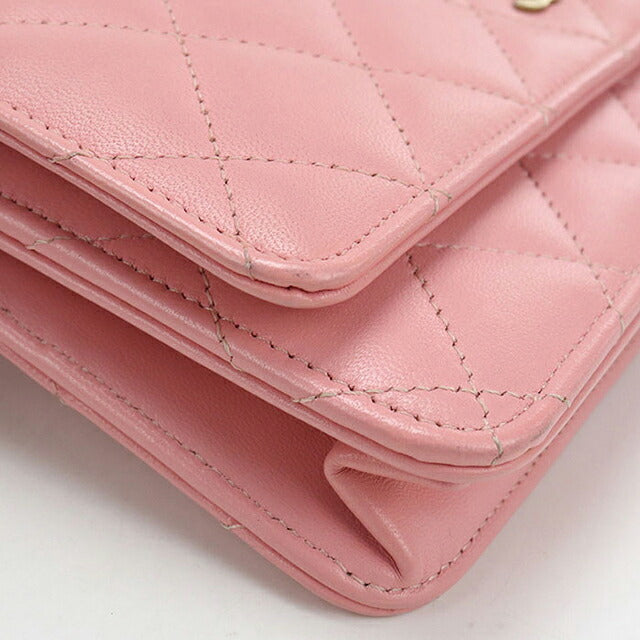 中古 シャネル チェーンウォレット レディース ブランド CHANEL マトラッセ 27754753 ピンク USDCH121716011
