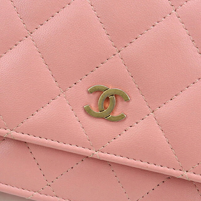 中古 シャネル チェーンウォレット レディース ブランド CHANEL マトラッセ 27754753 ピンク USDCH121716011