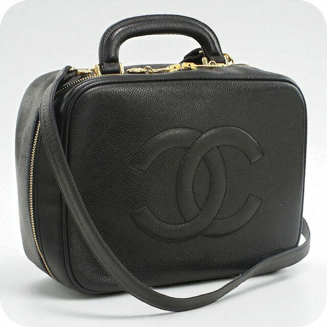中古 シャネル バニティ-バッグ レディース ブランド CHANEL ココマーク 2WAYバニティバッグ A07061 ブラック バッグ USDCH79222011