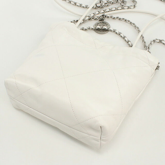 中古 シャネル 斜め掛け ショルダーバッグ レディース ブランド CHANEL シャネル22 2WAY チェーン AS3980 ホワイト バッグ USDCH89124011