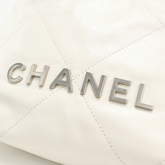 中古 シャネル 斜め掛け ショルダーバッグ レディース ブランド CHANEL シャネル22 2WAY チェーン AS3980 ホワイト バッグ USDCH89124011