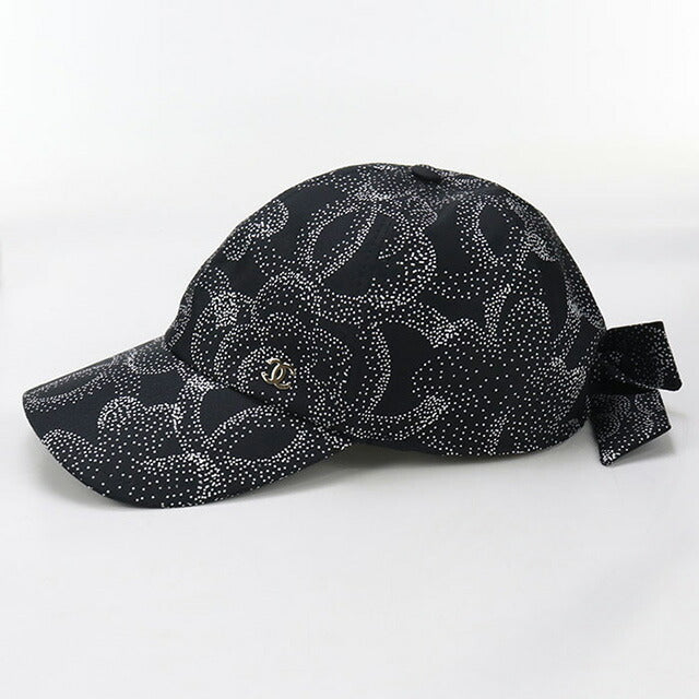 中古 シャネル キャップ レディース ブランド CHANEL カメリア ブラック 帽子 USDCH89714011