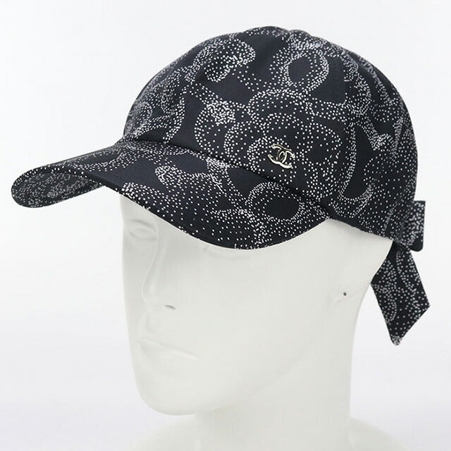 中古 シャネル キャップ レディース ブランド CHANEL カメリア ブラック 帽子 USDCH89714011