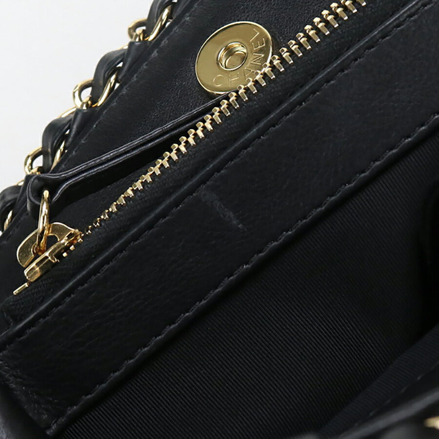 中古 シャネル ショルダーバッグ レディース ブランド CHANEL チェーンショルダーバッグ ブラック バッグ USDCH93467011