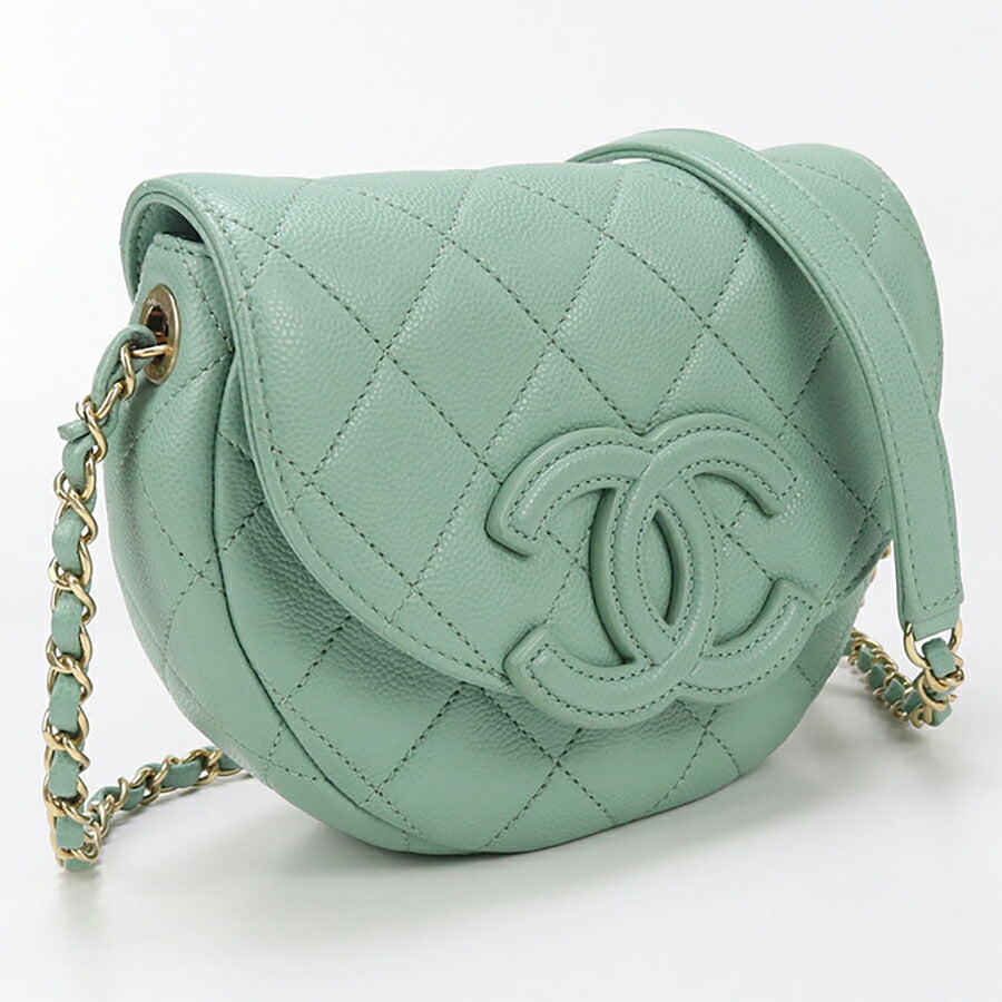 中古 シャネル 斜め掛け ショルダーバッグ レディース ブランド CHANEL チェーンショルダーバッグ GPJ845H7 グリーン バッグ USDCH93475011