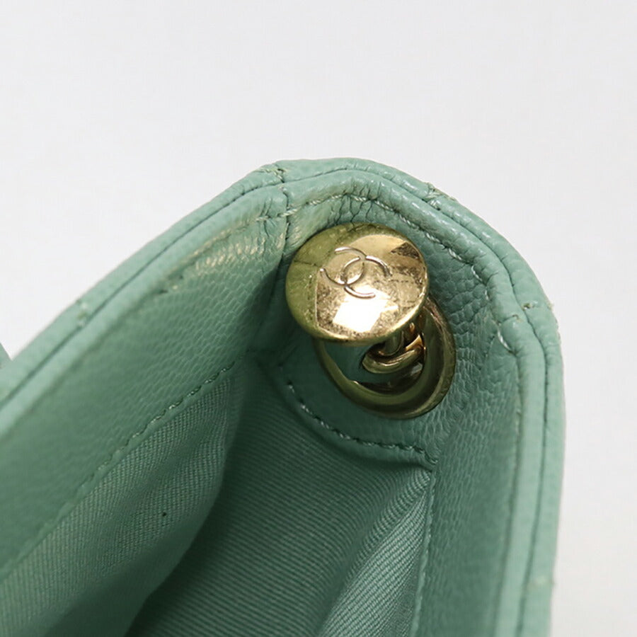 中古 シャネル 斜め掛け ショルダーバッグ レディース ブランド CHANEL チェーンショルダーバッグ GPJ845H7 グリーン バッグ USDCH93475011