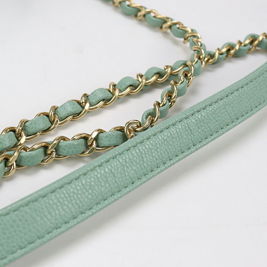 中古 シャネル 斜め掛け ショルダーバッグ レディース ブランド CHANEL チェーンショルダーバッグ GPJ845H7 グリーン バッグ USDCH93475011