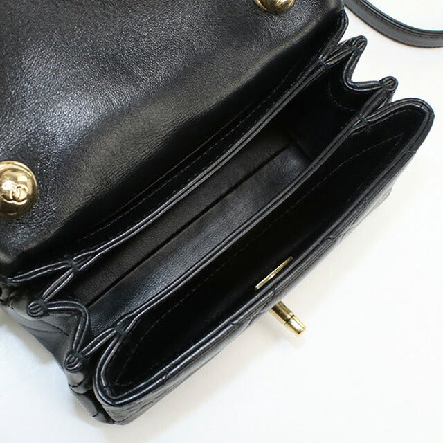 中古 シャネル 斜め掛け ショルダーバッグ レディース ブランド CHANEL マトラッセ チェーンショルダーバッグ NPT9K2NL ブラック バッグ USDCH93489011