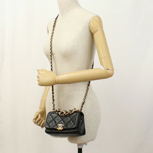 中古 シャネル 斜め掛け ショルダーバッグ レディース ブランド CHANEL マトラッセ チェーンショルダーバッグ NPT9K2NL ブラック バッグ USDCH93489011