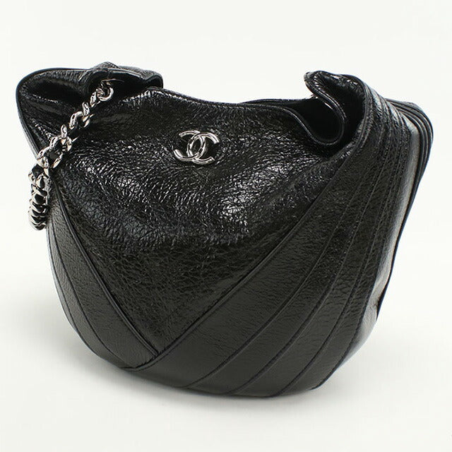 中古 シャネル ショルダーバッグ レディース ブランド CHANEL シェブロン チェーンショルダーバッグ 25737038 ブラック バッグ USDCH95030011
