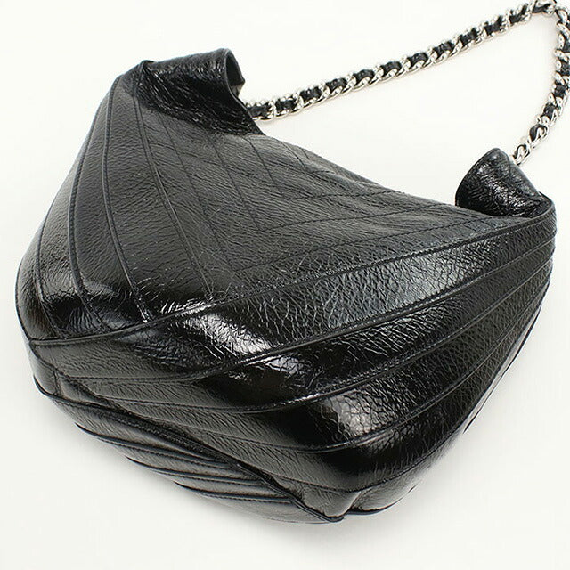 中古 シャネル ショルダーバッグ レディース ブランド CHANEL シェブロン チェーンショルダーバッグ 25737038 ブラック バッグ USDCH95030011